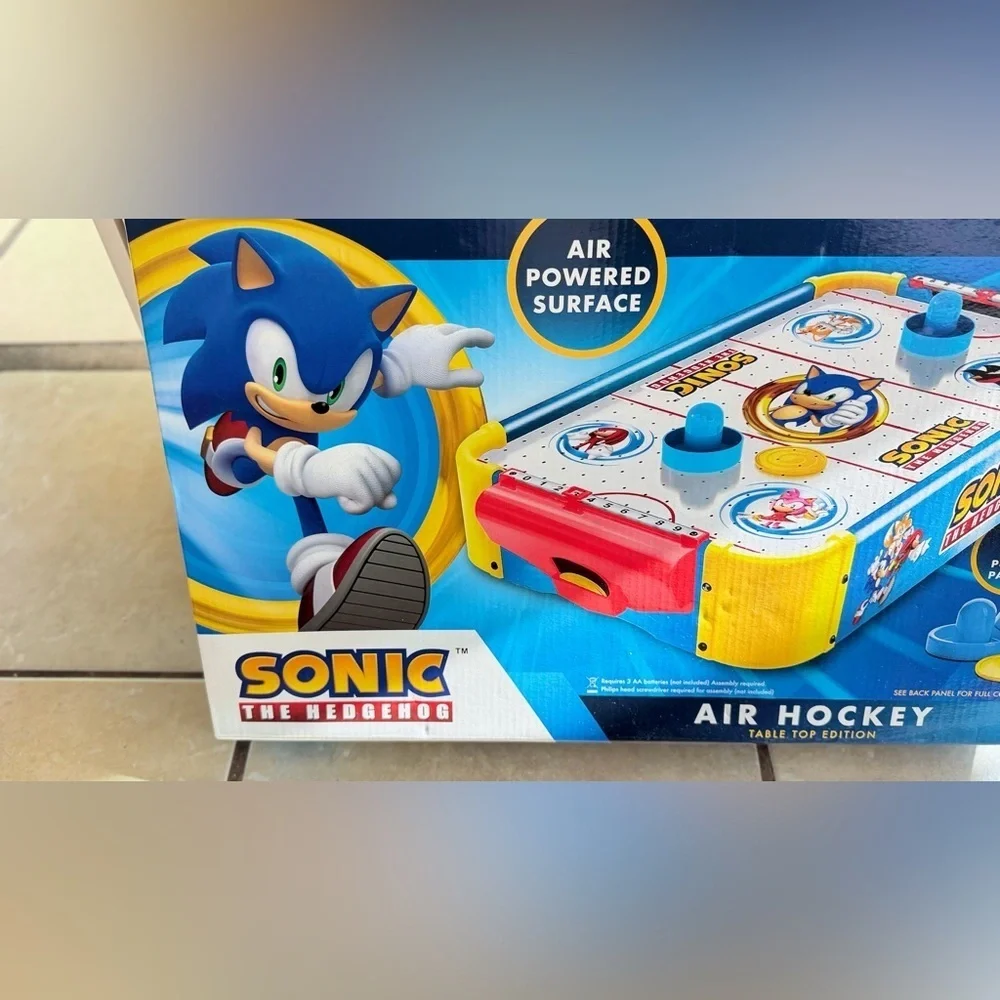 Sonic The Hedgehog TableTop Air Hockey - New - Air Powered BF Or Kid Gift! Rare!